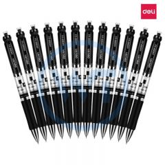 得力 S01 按动式中性笔 0.5mm 12支/盒 黑色