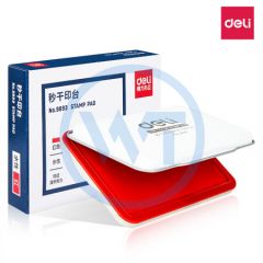 得力 9893 方型快干印台 红色