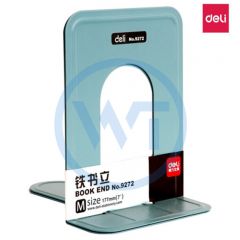 得力 9272 金属铁书立架 2片/付 灰色