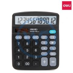 得力 837ES 双电源计算器 12位大屏幕桌面计算器