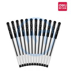 得力 6600ES 经典办公中性笔/签字笔0.5mm 12支/盒 黑色