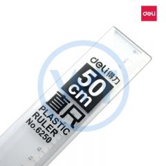 得力 6250 办公通用塑料直尺 50cm