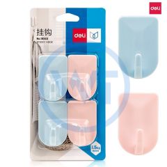 得力 19353 强力粘胶挂钩 4只/卡