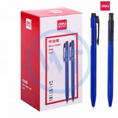 得力 S310 按动式圆珠笔/中油笔 0.7mm 40支/盒 蓝色