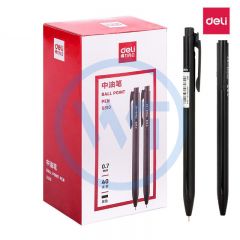 得力 S310 按动式圆珠笔/中油笔 0.7mm 40支/盒 黑色