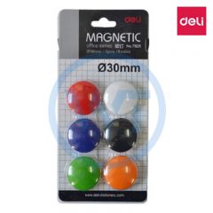 得力 7825 白板磁扣 30mm 6粒/卡