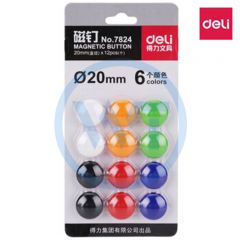 得力 7824 白板磁钉 20mm 12粒/卡