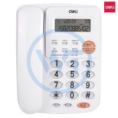 得力 780 来电显示办公家用电话机 白色