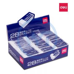 得力 7536 2B白色橡皮擦 45块/盒