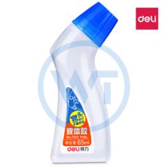 得力 7312 弯头液体胶水/办公透明液体胶水 单支 65ml
