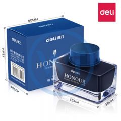 得力 S636 非碳素型钢笔墨水 30ML/瓶 纯蓝色