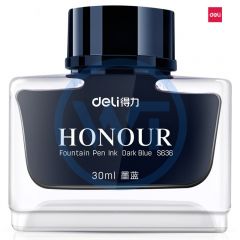 得力 S636 非碳素型钢笔墨水 30ML/瓶 墨蓝色