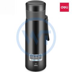 得力 6147 真空不锈钢保温杯500ml 深灰色