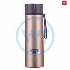 得力 6125 真空不锈钢保温杯水杯450ml 香槟色