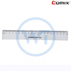 齐心 B3250 透明精准刻度直尺20CM