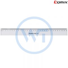 齐心 B3251 透明精准刻度直尺30CM