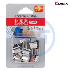 齐心 B3397 推夹器补充夹 50枚/卡
