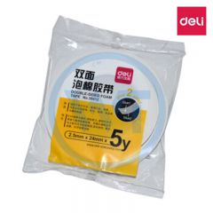 得力 30412 双面泡棉胶带 2.5mm*24mm*5y