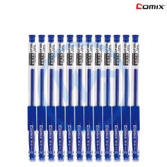 齐心 GP306 中性笔/签字笔0.5mm 12支装 蓝色