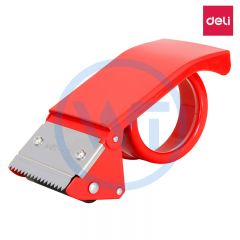得力 0824 透明胶带切割器 6CM铁质 红色