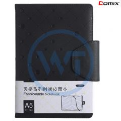齐心 C5701 A5皮面笔记本122张/本 黑色