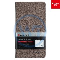 齐心 C5833  48K软木纹皮面笔记本122张/本 咖啡色（需预定）