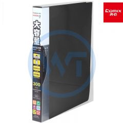 齐心 SC300 A4 活页PP名片册30孔300枚 黑色（需预定）