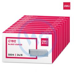 得力 0027 24/8加厚订书钉 500枚/盒