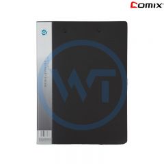 齐心 AB151A-W A4文件夹 双强力夹 黑色
