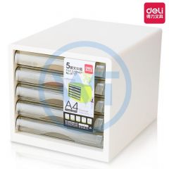 得力 9777 5层桌面文件柜 白色