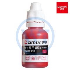 齐心 B3711 快干原子印油30ML 红色