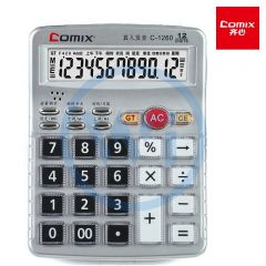 齐心 C-1260 12位大众语音计算器  银色