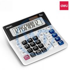 得力 2136ES 桌面型计算器/财务办公大屏计算器 白色