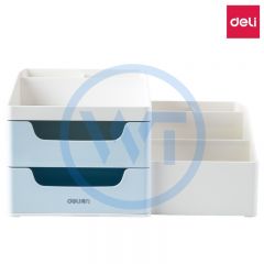得力 8900 多功能桌面笔筒/收纳盒 浅蓝