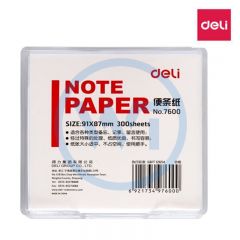 得力 7600 便条纸带盒 91*87mm 白色