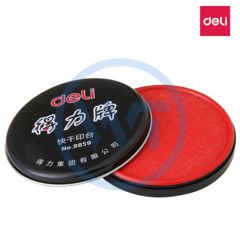 得力 9859 油性快干印台 红色