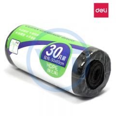 得力 9574 点断式垃圾袋50*60cm 30只/卷
