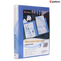 齐心 NF407A-S A4 30孔活页资料册/文件夹40袋 蓝色