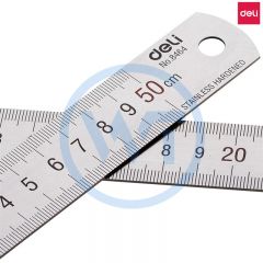 得力 8464 不锈钢直尺（公式换算表）50CM 银色