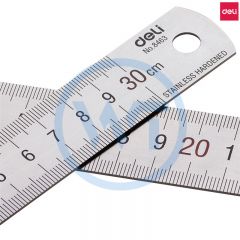 得力 8463 钢直尺（公式换算表）30CM 银色