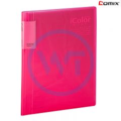 齐心 SF60AK iColor A4背脊资料册60袋 枚红色