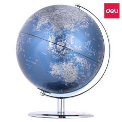 得力 2185 高档世界地球仪摆件 直径25cm 蓝色