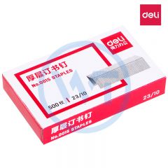 得力 0015 厚层订书钉23/10 500枚/盒