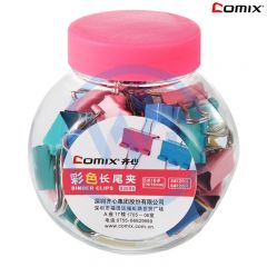 齐心 B3696 5号+6号彩色长尾票 40只/筒