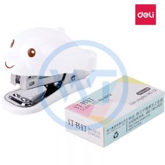 得力 0454 卡通迷你订书机套装 颜色随机
