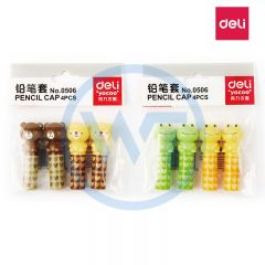 得力 0506 握笔器/小学生铅笔套 颜色随机 4个/包