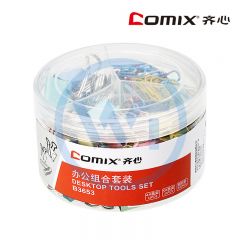 齐心 B3653 办公组合套装（4/5号票夹/29mm回形针 ）需预定