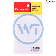 齐心 C6437 自粘性标贴34*73mm*3枚 12张 红色