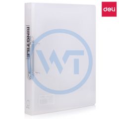 得力 5381 A4两孔D型透明文件夹/活页打孔文件夹