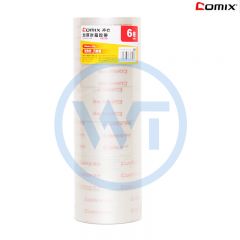 齐心 JP4503 透明封箱胶带（45mm*30y） 6个装